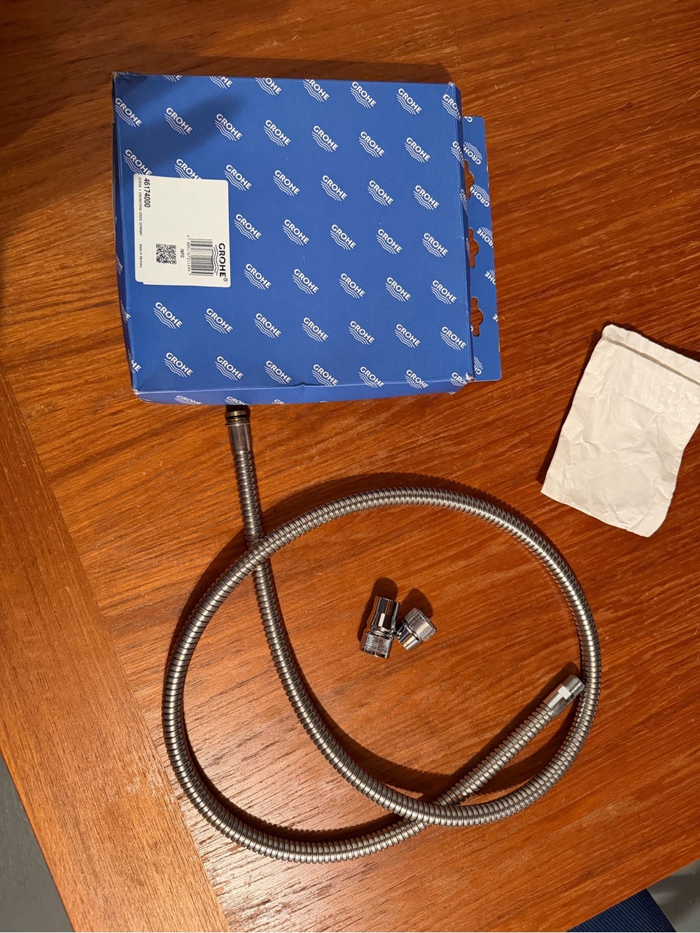 Grohe Stainless Steel Shower Hose with Connectors - Silver